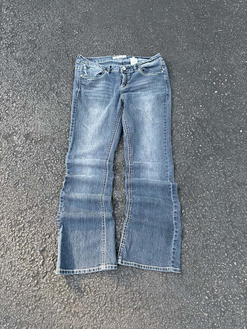 Paris Blues Vintage Y2K Low Rise Bootcut Denim Jeans Size 13